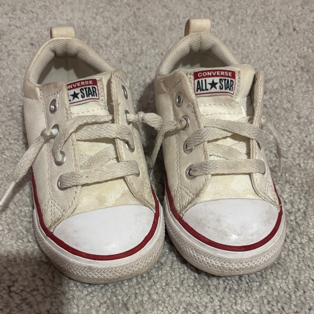 Converse Kids' White and Red Sneakers
